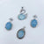 DZ45 Whosale Gemstone Rock DIY Jewelry For Girls Stone Crystal Aqumarine Quartz Necklace and Pendent